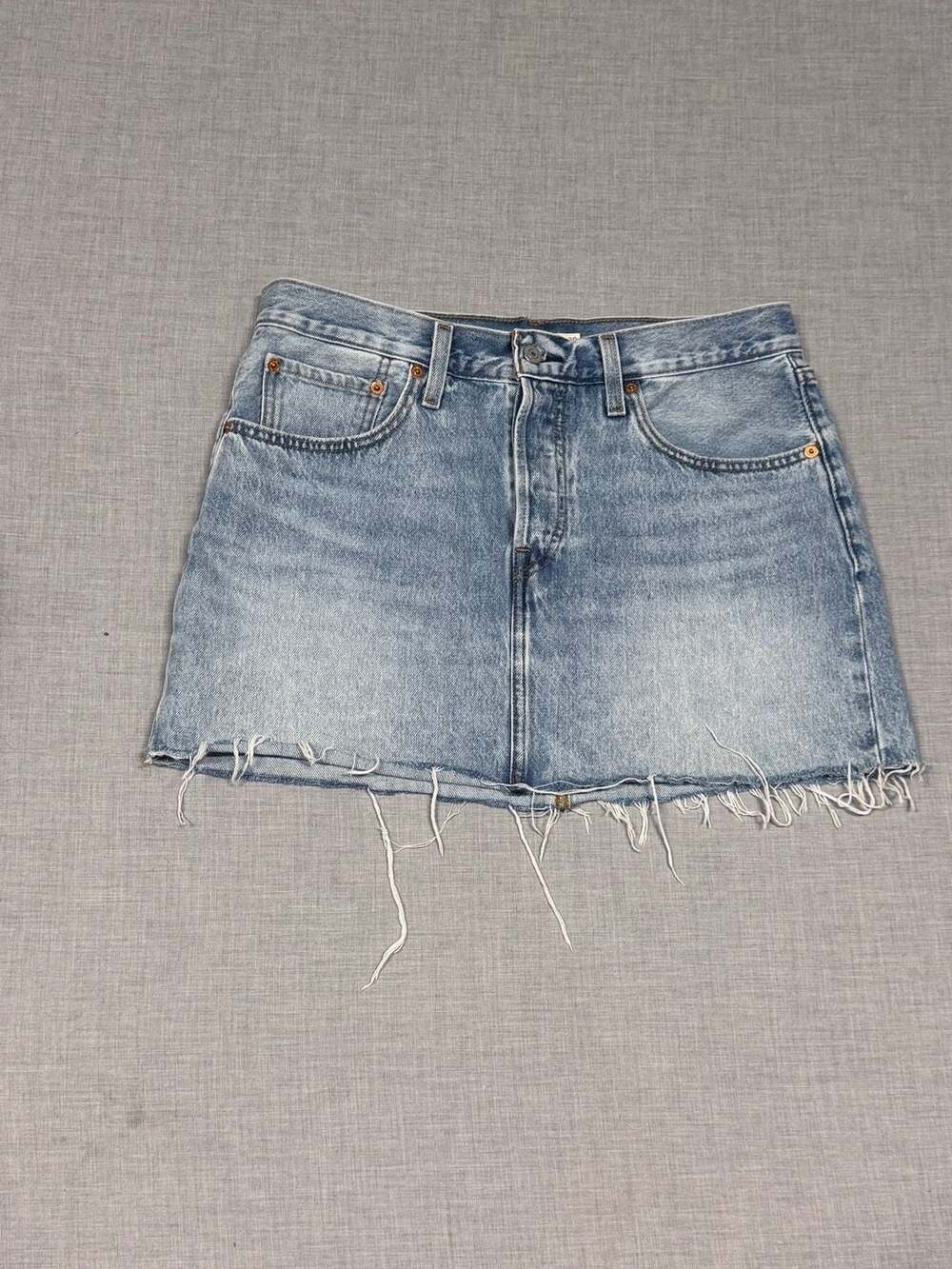 Levi's Denim Mini Skirt with Raw Hem